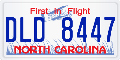 NC license plate DLD8447