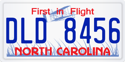 NC license plate DLD8456