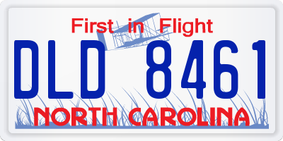 NC license plate DLD8461