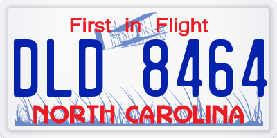 NC license plate DLD8464