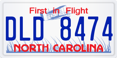 NC license plate DLD8474