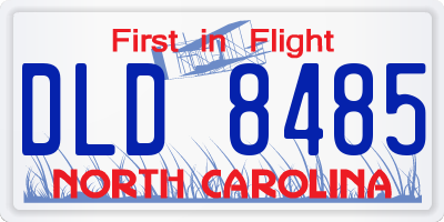 NC license plate DLD8485