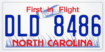 NC license plate DLD8486