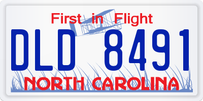 NC license plate DLD8491