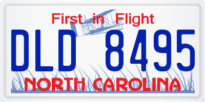 NC license plate DLD8495