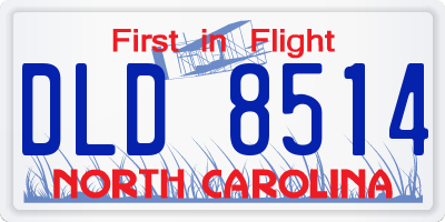 NC license plate DLD8514