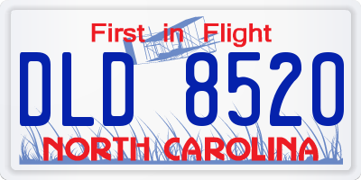 NC license plate DLD8520