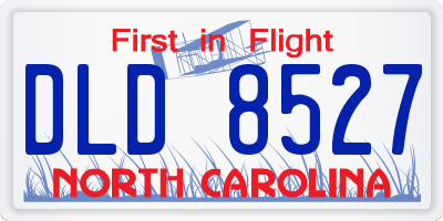 NC license plate DLD8527