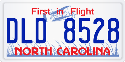 NC license plate DLD8528