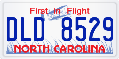 NC license plate DLD8529