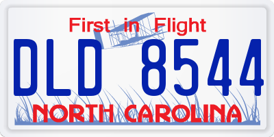 NC license plate DLD8544