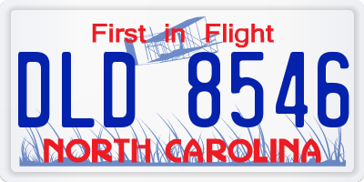 NC license plate DLD8546
