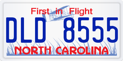 NC license plate DLD8555