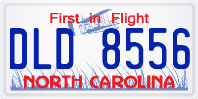 NC license plate DLD8556