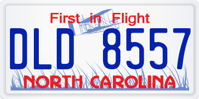 NC license plate DLD8557