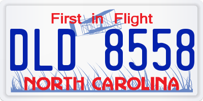 NC license plate DLD8558
