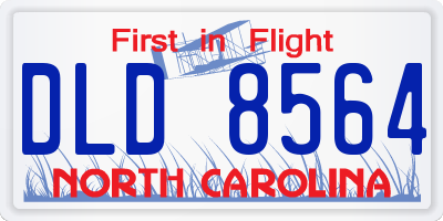 NC license plate DLD8564