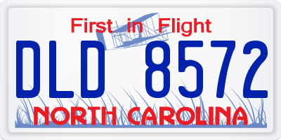 NC license plate DLD8572