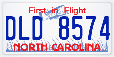 NC license plate DLD8574