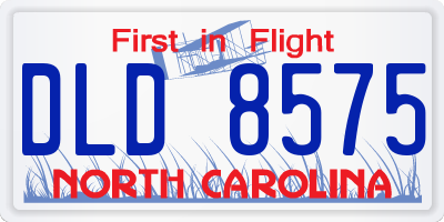 NC license plate DLD8575