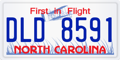 NC license plate DLD8591