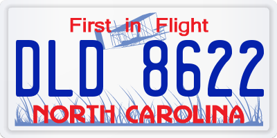 NC license plate DLD8622
