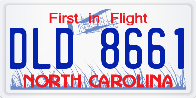 NC license plate DLD8661
