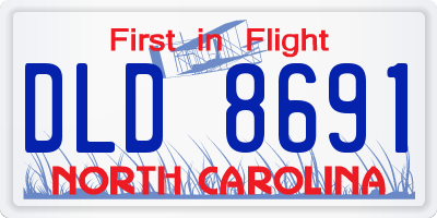 NC license plate DLD8691
