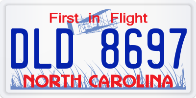 NC license plate DLD8697