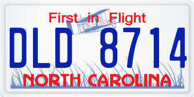 NC license plate DLD8714