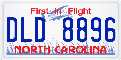 NC license plate DLD8896