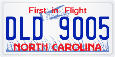 NC license plate DLD9005