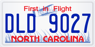 NC license plate DLD9027
