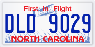 NC license plate DLD9029