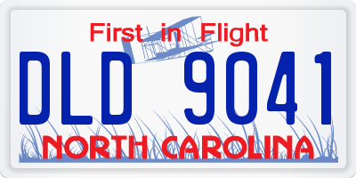 NC license plate DLD9041