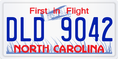 NC license plate DLD9042