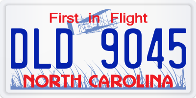 NC license plate DLD9045