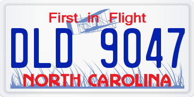 NC license plate DLD9047