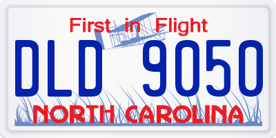 NC license plate DLD9050