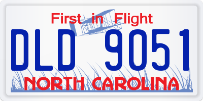 NC license plate DLD9051