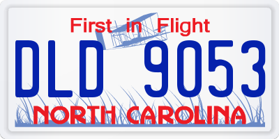 NC license plate DLD9053