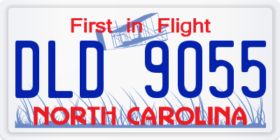 NC license plate DLD9055