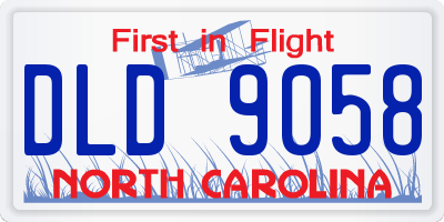 NC license plate DLD9058