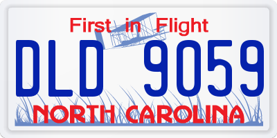 NC license plate DLD9059