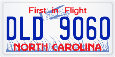NC license plate DLD9060