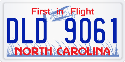 NC license plate DLD9061