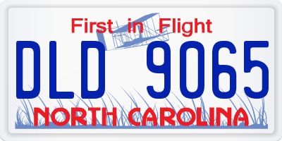 NC license plate DLD9065