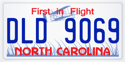NC license plate DLD9069