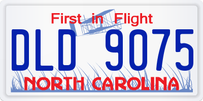 NC license plate DLD9075