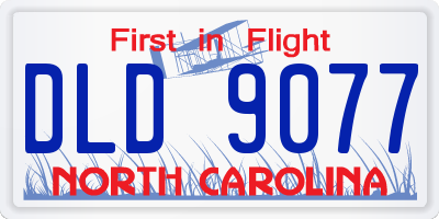 NC license plate DLD9077